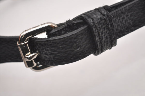 Authentic Louis Vuitton Damier Graphite Bracelet Signit Black M6616E LV 0826I