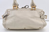 Authentic Chloe Vintage Paddington Leather Shoulder Hand Bag White 0827K