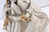 Authentic Chloe Vintage Paddington Leather Shoulder Hand Bag White 0827K