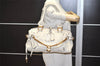 Authentic Chloe Vintage Paddington Leather Shoulder Hand Bag White 0827K