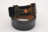 Authentic HERMES Large Constance Leather Belt Size 90cm 35.4" Black Brown 0829G