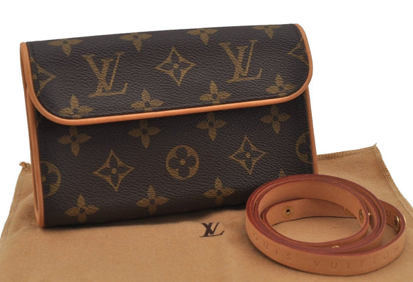 Auth Louis Vuitton Monogram Pochette Florentine Pouch Waist Bag M51855 LV 0830J