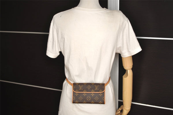 Auth Louis Vuitton Monogram Pochette Florentine Pouch Waist Bag M51855 LV 0830J