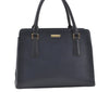 Authentic BURBERRY Vintage Leather Shoulder Hand Bag Navy Blue 0830K