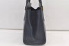 Authentic BURBERRY Vintage Leather Shoulder Hand Bag Navy Blue 0830K