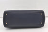 Authentic BURBERRY Vintage Leather Shoulder Hand Bag Navy Blue 0830K