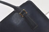 Authentic BURBERRY Vintage Leather Shoulder Hand Bag Navy Blue 0830K
