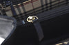 Authentic BURBERRY Vintage Leather Shoulder Hand Bag Navy Blue 0830K