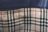 Authentic BURBERRY Vintage Leather Shoulder Hand Bag Navy Blue 0830K