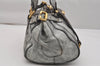 Authentic Chloe Vintage Paddington Leather Shoulder Hand Bag Silver 0832K