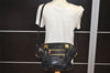 Authentic Chloe Angie 2Way Shoulder Cross Hand Bag Purse Leather Black 0834K