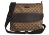 Authentic GUCCI Shoulder Cross Body Bag GG Canvas Leather 256100 Brown 0835K