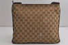 Authentic GUCCI Shoulder Cross Body Bag GG Canvas Leather 256100 Brown 0835K