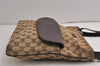 Authentic GUCCI Shoulder Cross Body Bag GG Canvas Leather 256100 Brown 0835K
