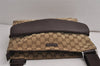 Authentic GUCCI Shoulder Cross Body Bag GG Canvas Leather 256100 Brown 0835K