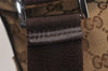 Authentic GUCCI Shoulder Cross Body Bag GG Canvas Leather 256100 Brown 0835K