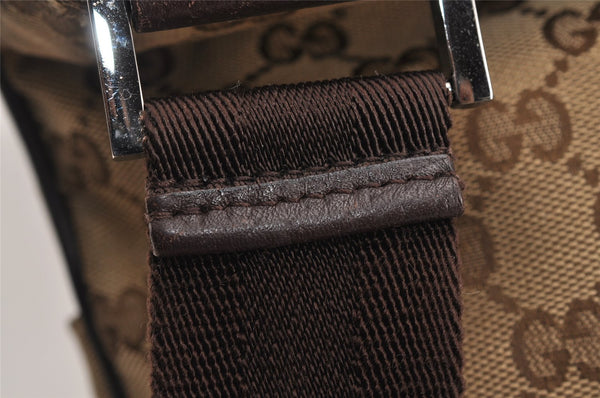Authentic GUCCI Shoulder Cross Body Bag GG Canvas Leather 256100 Brown 0835K