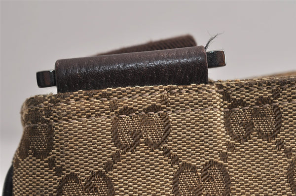 Authentic GUCCI Shoulder Cross Body Bag GG Canvas Leather 256100 Brown 0835K