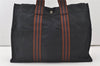 Authentic HERMES Fourre Tout MM Hand Tote Bag Canvas Navy 0836J