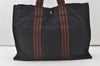 Authentic HERMES Fourre Tout MM Hand Tote Bag Canvas Navy 0836J