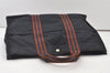 Authentic HERMES Fourre Tout MM Hand Tote Bag Canvas Navy 0836J
