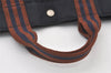 Authentic HERMES Fourre Tout MM Hand Tote Bag Canvas Navy 0836J