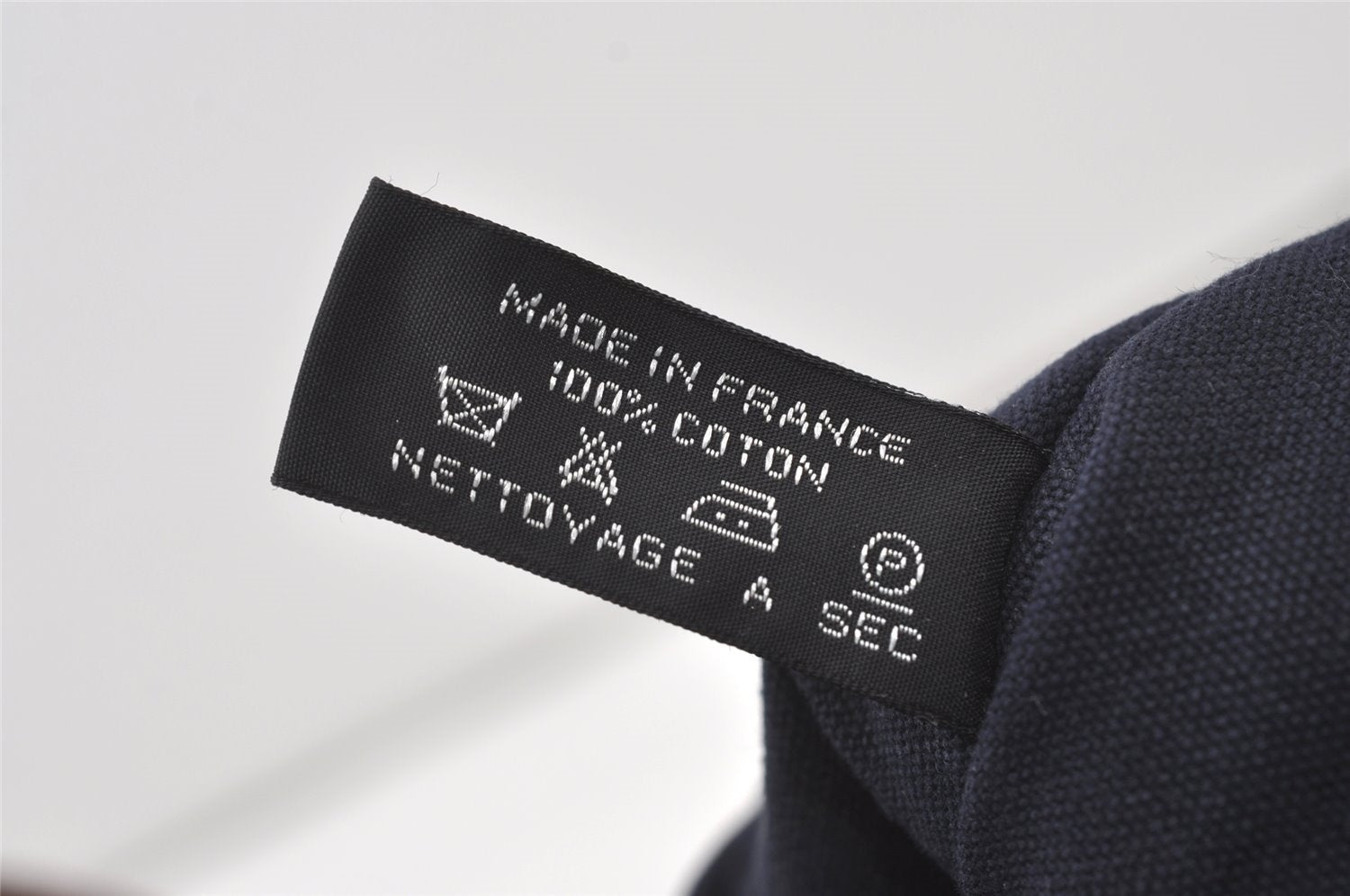 Authentic HERMES Fourre Tout MM Hand Tote Bag Canvas Navy 0836J