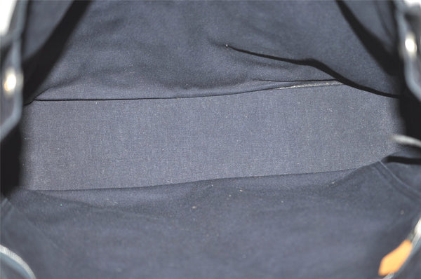 Authentic HERMES Fourre Tout MM Hand Tote Bag Canvas Navy 0836J