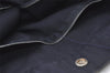 Authentic HERMES Fourre Tout MM Hand Tote Bag Canvas Navy 0836J