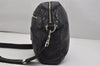 Authentic GUCCI Crest Shoulder Cross Body Bag Purse Leather 201451 Black 0836K