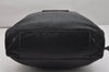 Authentic GUCCI Crest Shoulder Cross Body Bag Purse Leather 201451 Black 0836K