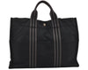 Authentic HERMES Vintage Fourre Tout MM Hand Tote Bag Canvas Black 0837J