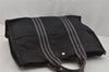 Authentic HERMES Vintage Fourre Tout MM Hand Tote Bag Canvas Black 0837J