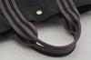 Authentic HERMES Vintage Fourre Tout MM Hand Tote Bag Canvas Black 0837J