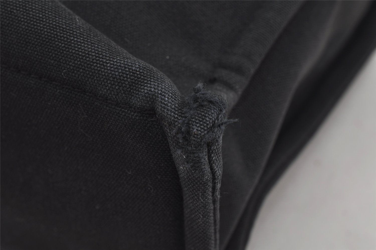 Authentic HERMES Vintage Fourre Tout MM Hand Tote Bag Canvas Black 0837J