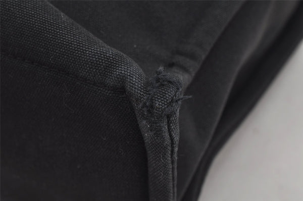 Authentic HERMES Vintage Fourre Tout MM Hand Tote Bag Canvas Black 0837J