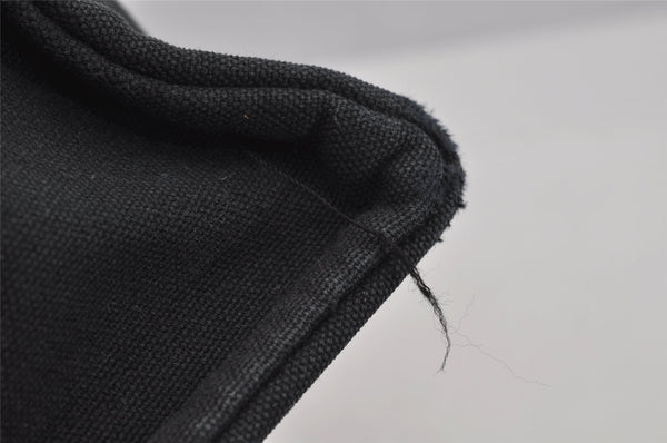 Authentic HERMES Vintage Fourre Tout MM Hand Tote Bag Canvas Black 0837J