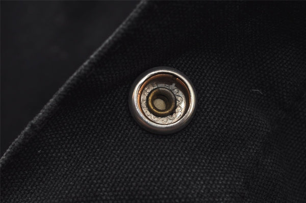 Authentic HERMES Vintage Fourre Tout MM Hand Tote Bag Canvas Black 0837J