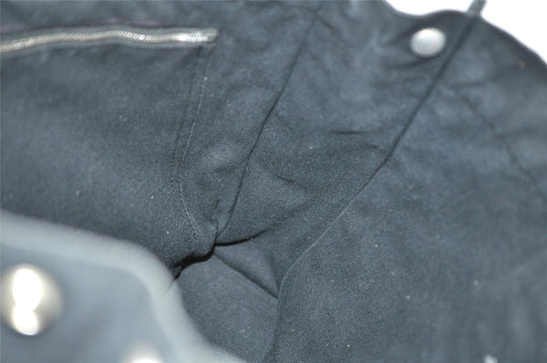 Authentic HERMES Vintage Fourre Tout MM Hand Tote Bag Canvas Black 0837J