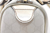 Authentic GUCCI Vintage Hand Boston Bag Purse GG PVC Leather 193604 White 0838K