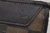 Authentic FENDI Pequin Check Clutch Hand Bag PVC Leather Brown Black Junk 0839J