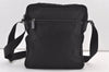 Auth PRADA Viaggio Nylon Leather Shoulder Bag V161 Black 0839K