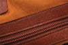 Authentic MCM Visetos Leather Vintage Shoulder Drawstring Bag Purse Brown 0840J