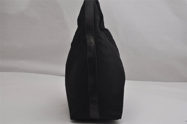 Authentic GUCCI Vintage Shoulder Bag Nylon Leather Black 0840K