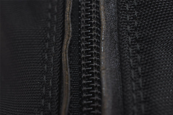 Authentic GUCCI Vintage Shoulder Bag Nylon Leather Black 0840K