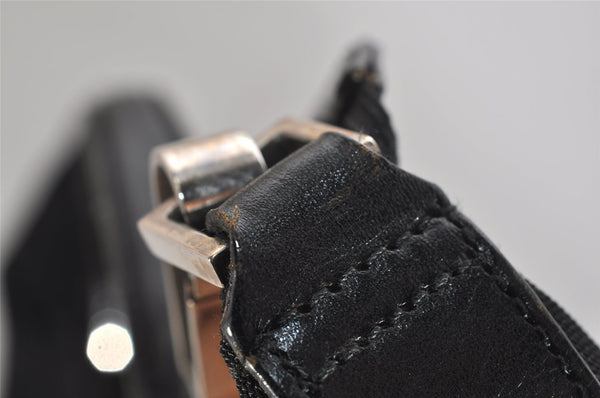 Authentic GUCCI Vintage Shoulder Bag Nylon Leather Black 0840K