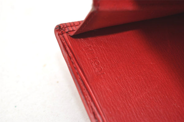 Auth Louis Vuitton Epi Pochette Porte Monnaie Credit Wallet Red M63577 LV 0841I