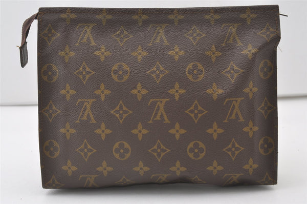Auth Louis Vuitton Monogram Poche Toilette 26 Cosmetics Pouch Old Model LV 0841J