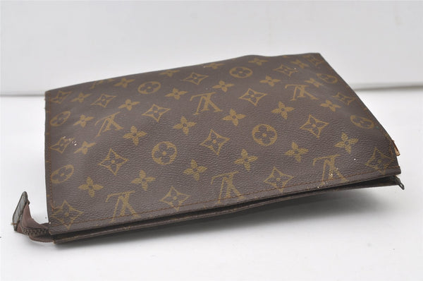Auth Louis Vuitton Monogram Poche Toilette 26 Cosmetics Pouch Old Model LV 0841J