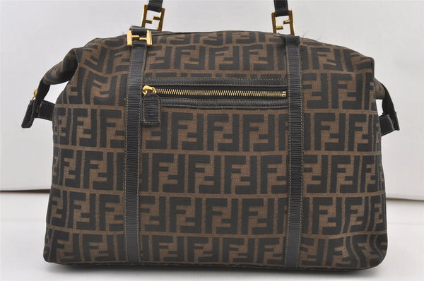 Authentic FENDI Vintage Zucca Shoulder Tote Bag Canvas Leather Brown Junk 0841K